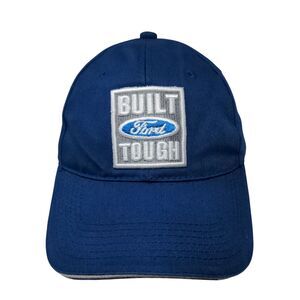 Built Tough Ford Slideback Hat Blue One Size Adjustable Embroidered Cotton